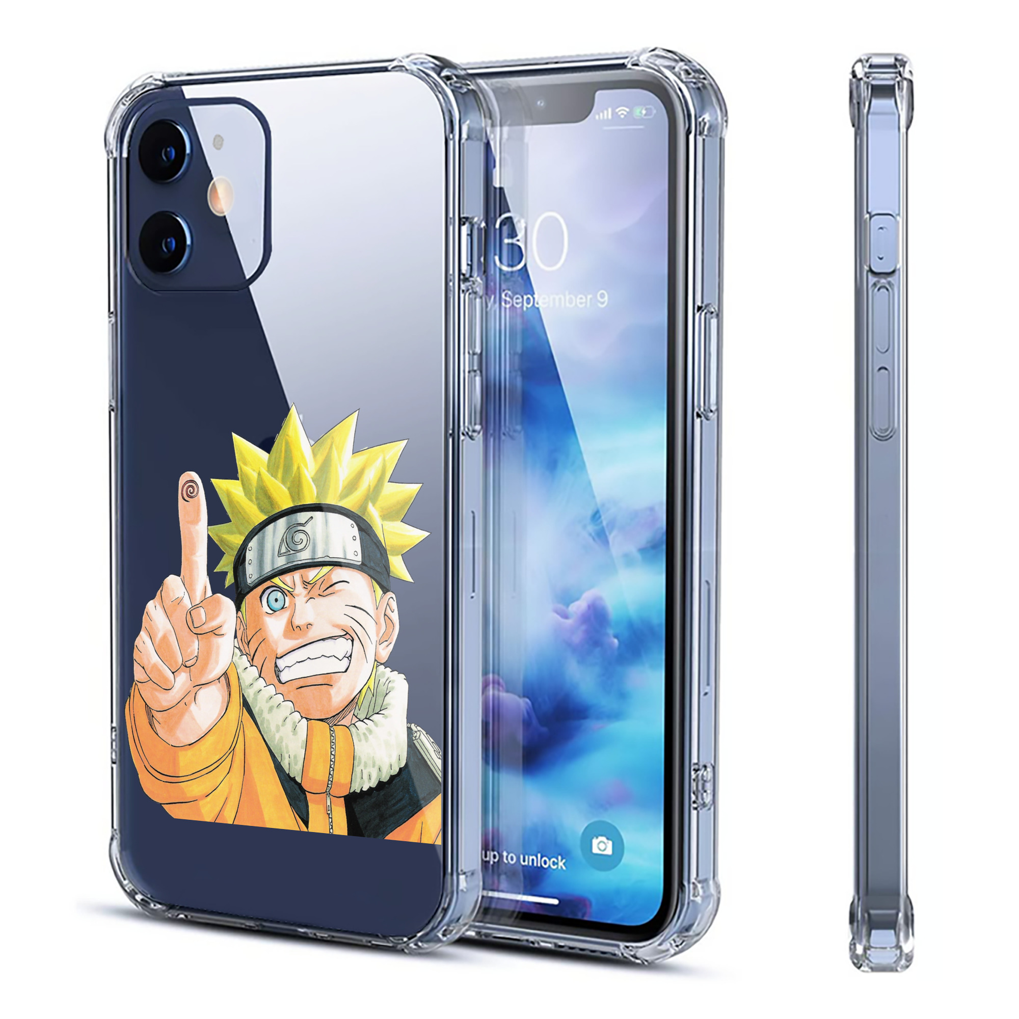 （画像用） NARUTO -ナルト- うずまき ナルト Uzumaki Naruto 【iPhone 12シリーズ対応】透明スマホケース（クリアソフトケース）